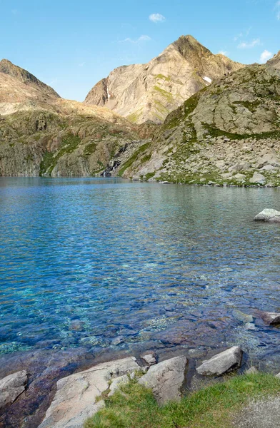 Lac Bleu Dans Les Pyrénées Ibon Bleu Aragon — Photo