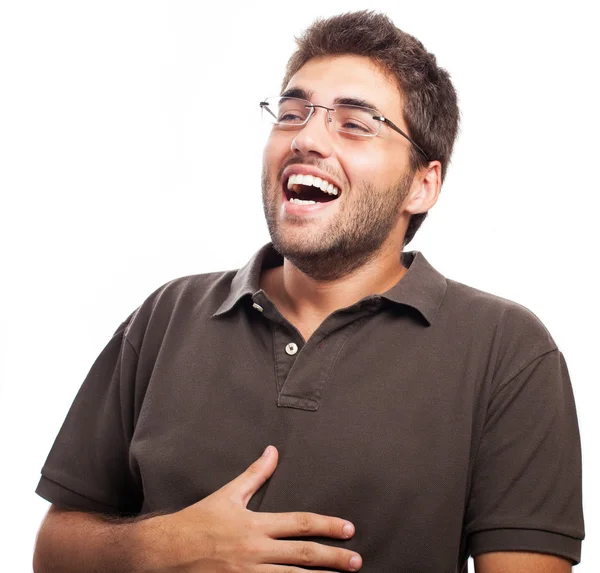 Young man laughing — Stock Photo, Image