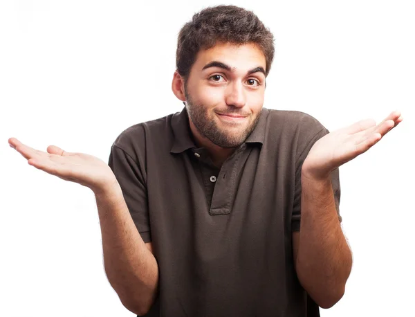 Young man showing ignorance — Stock Photo, Image