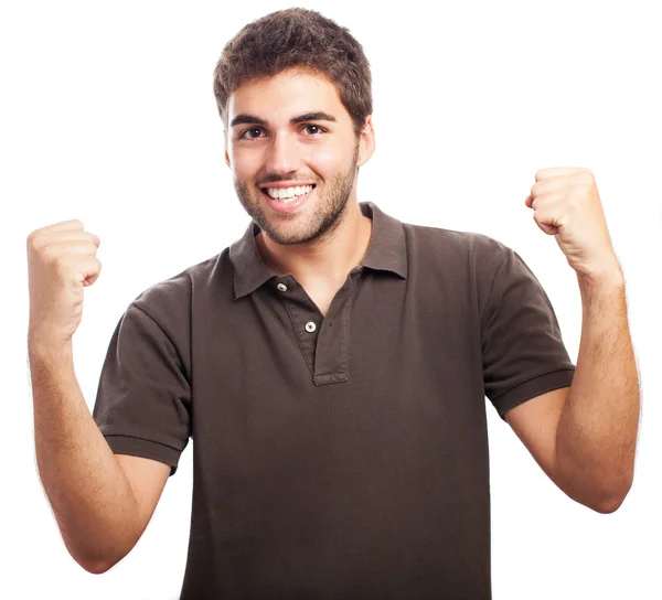 Man celebrating victory — Stock Photo, Image