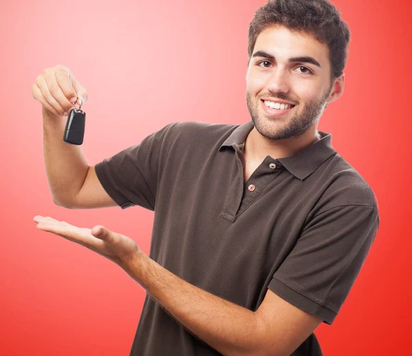 Hombre con llaves — Foto de Stock