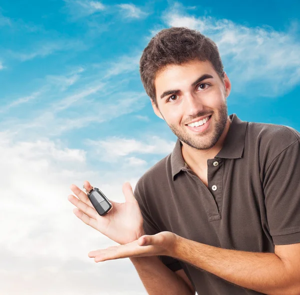 Man with keys — Stock Photo, Image