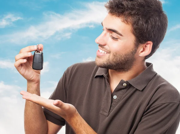 Hombre con llaves — Foto de Stock