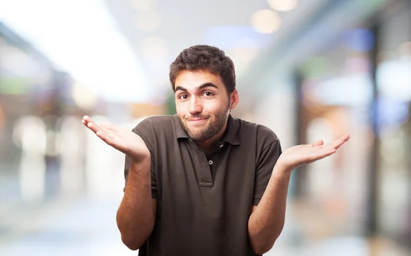Man showing doubt gesture — Stock Photo, Image