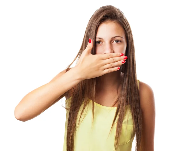 Woman doing a censure gesture — Stock Photo, Image