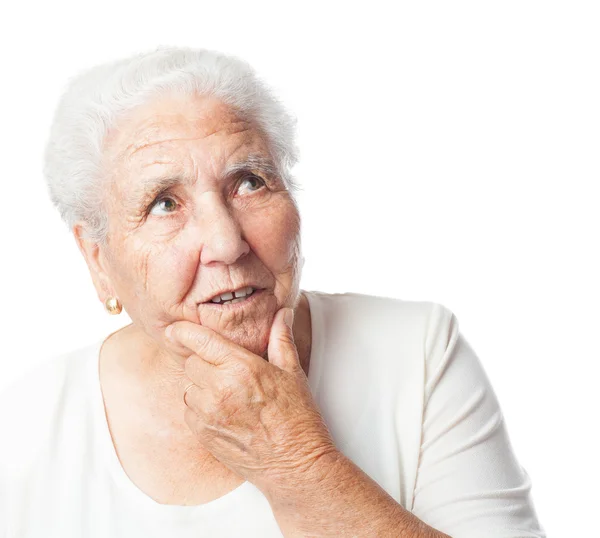 Woman thinking about something — Stock Photo, Image