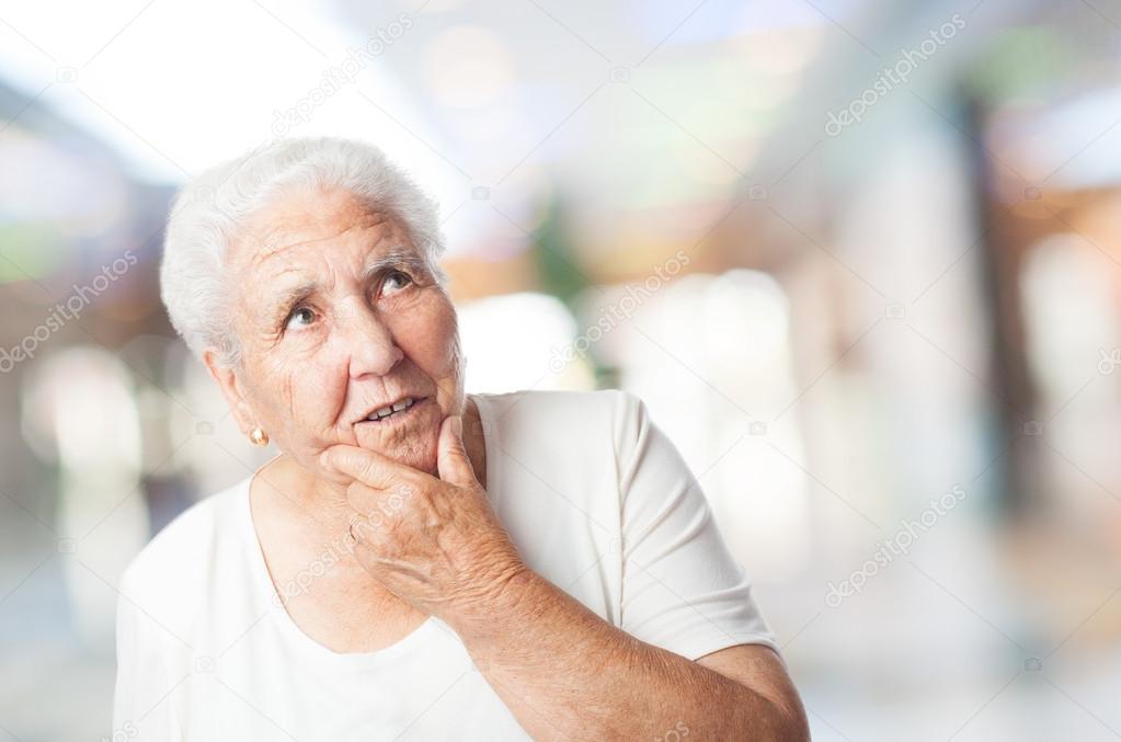 Woman thinking about something