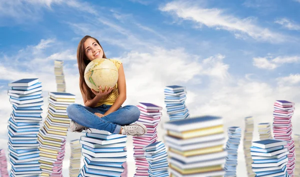 Hübsche junge Studentin — Stockfoto