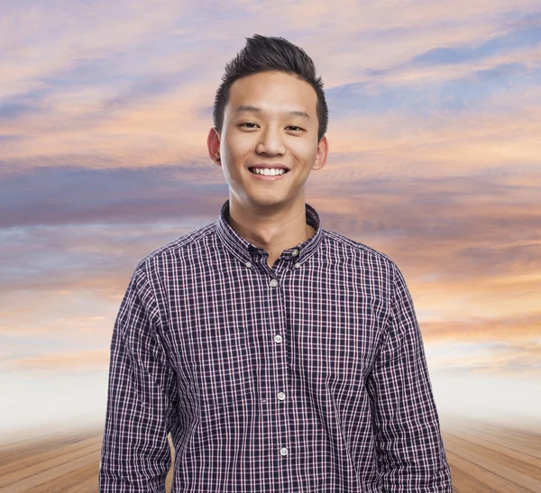 Asian man smiling — Stock Photo, Image