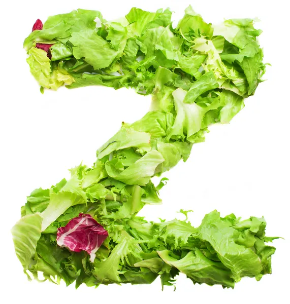Z lettuce letter — Stock Photo, Image