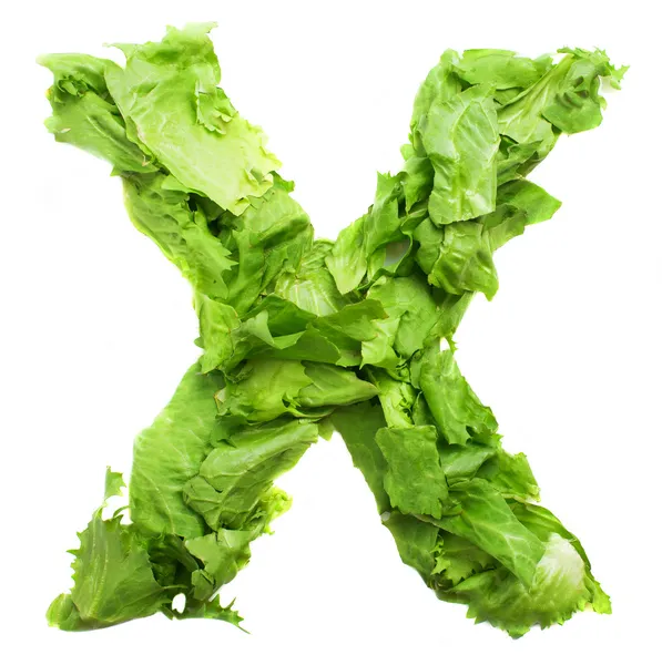 X lettuce letter — Stock Photo, Image