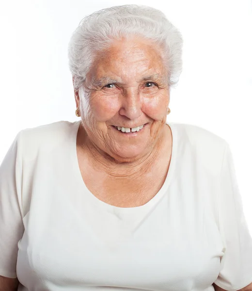 Femme âgée souriante — Photo