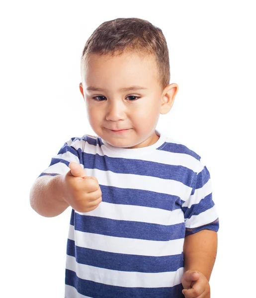 Kid with thumb up — Stock Photo, Image