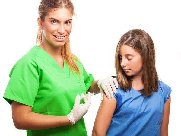 Nurse injecting — Stock Photo, Image