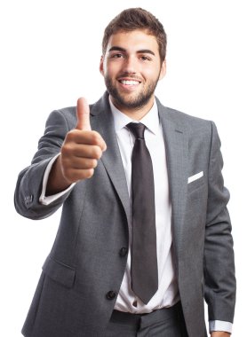 başparmak ile iş adamı