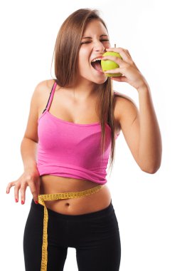 kadın yeme elma