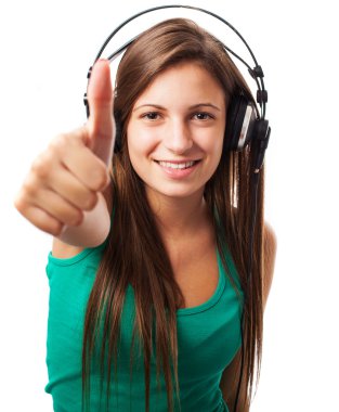 başparmak ile kadın