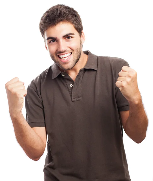 Man celebrating victory — Stock Photo, Image