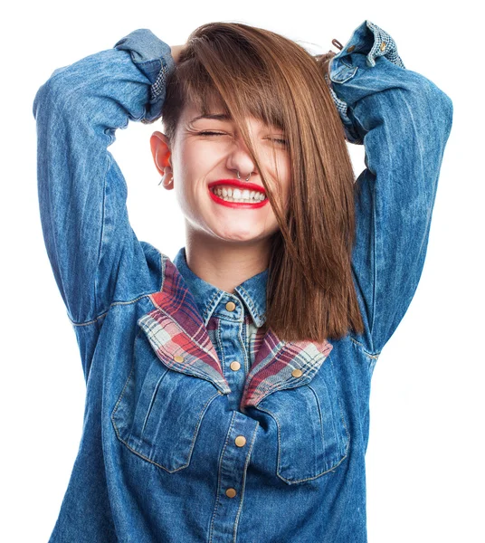 Jonge vrouw poseren — Stockfoto