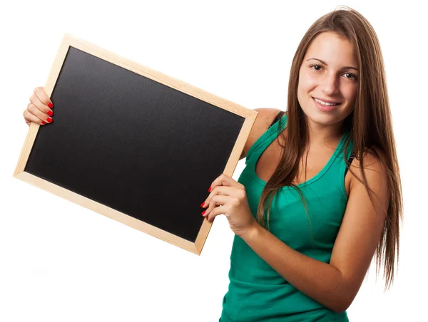 Öğrenci holding yazı tahtası — Stok fotoğraf