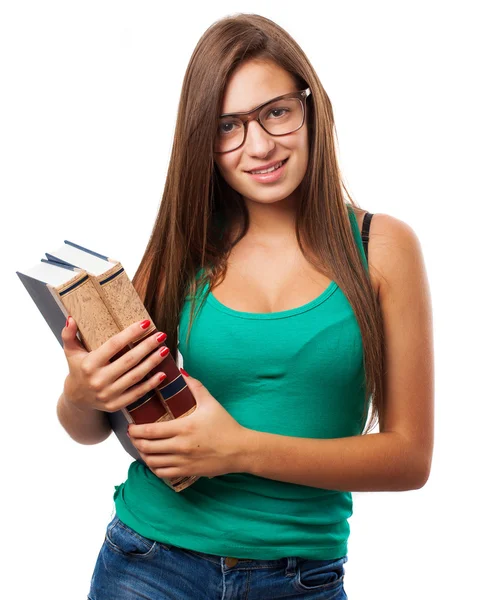 Teenager mit Buch — Stockfoto