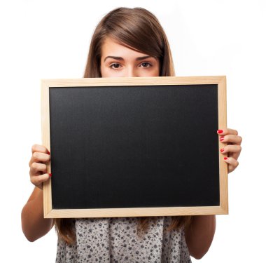 kadın holding yazı tahtası