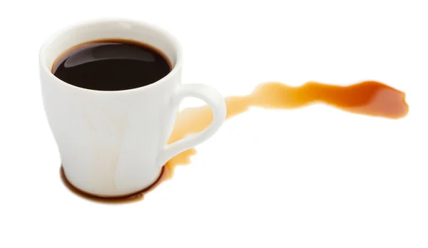 Rozlana kawa — Zdjęcie stockowe