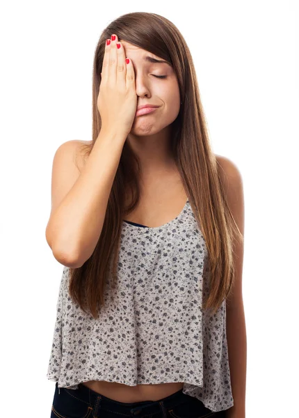 Woman expressing negativity — Stock Photo, Image