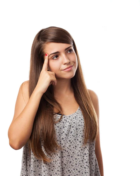 Mujer joven dudando — Foto de Stock