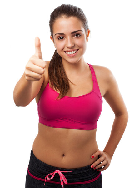 Женщина с большим пальцем вверх
