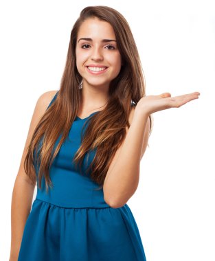 kadın bir şeyler sunmak