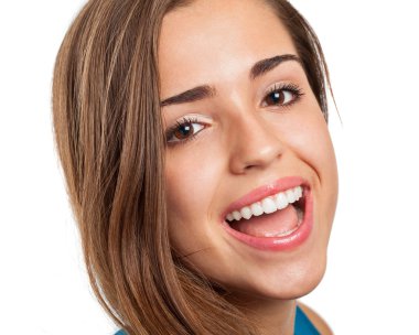 Pretty young woman face clipart