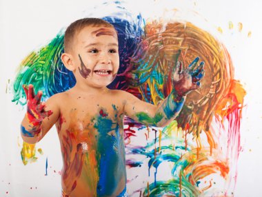 sevimli çocuk boyalar