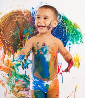 sevimli çocuk boyalar