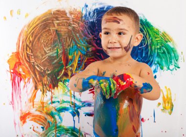 sevimli çocuk boyalar