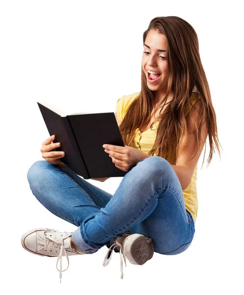 Woman reading book — Stock Photo, Image