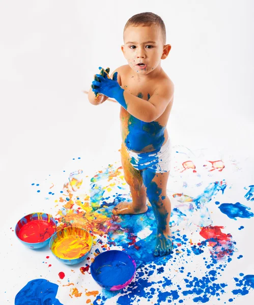 Entzückende Kindermalerei — Stockfoto