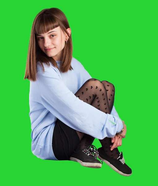 Young girl sitting — Stock Photo, Image