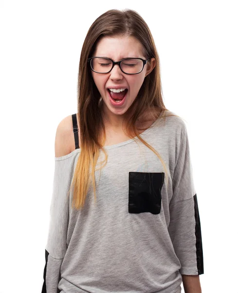 Woman screaming — Stock Photo, Image