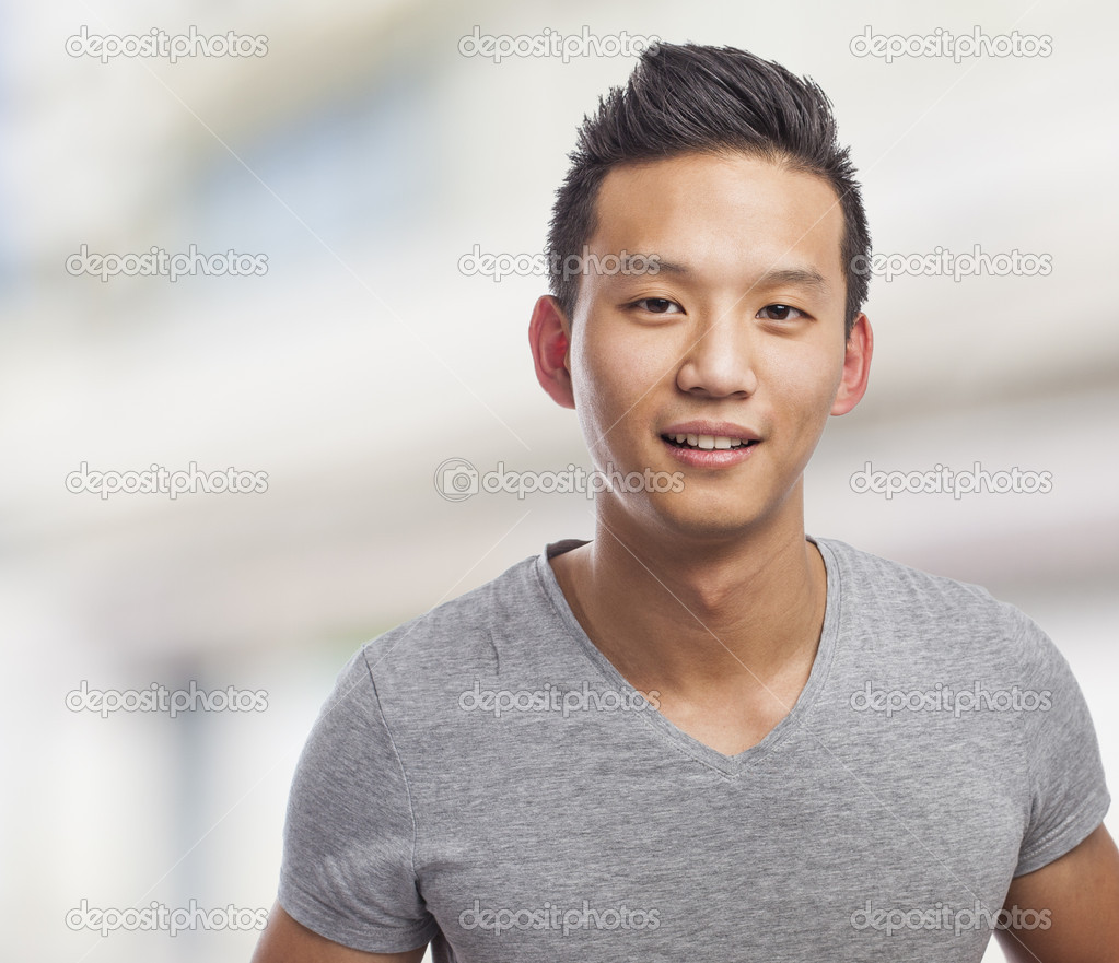 Handsome asian man
