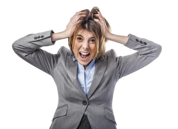 Mujer gritando — Foto de Stock