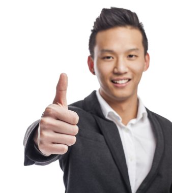 başparmak ile iş adamı