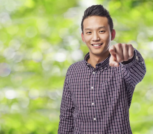 Der Mann, der aufzeigt — Stockfoto