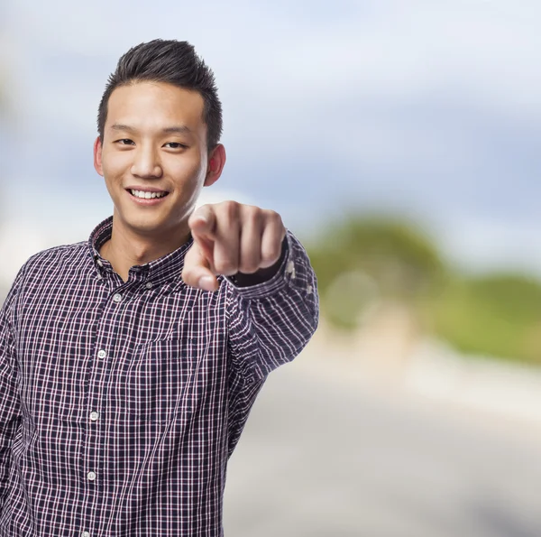 Señalando al hombre — Foto de Stock