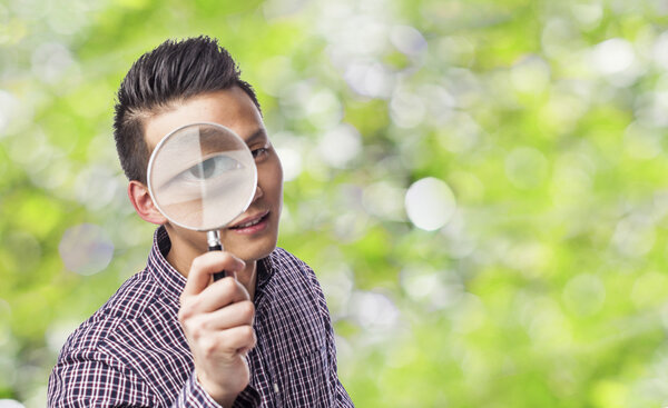 Man with magnifying glass