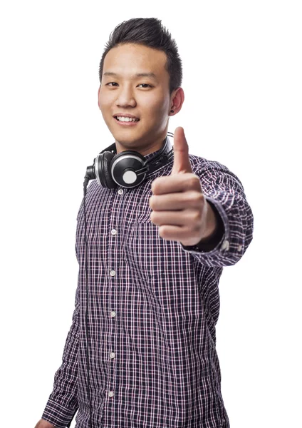 Man showing thumb up — Stock Photo, Image