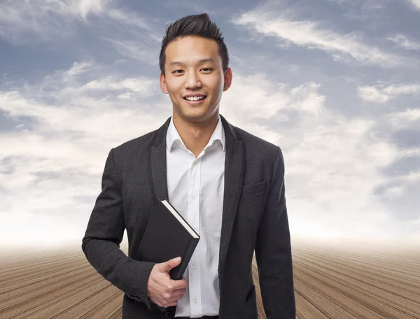 Man holding book — Stock Photo, Image