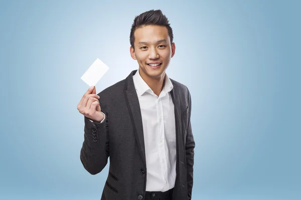 Man showing card — Stock Photo, Image