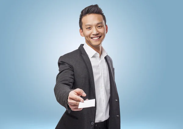 Man showing card — Stock Photo, Image