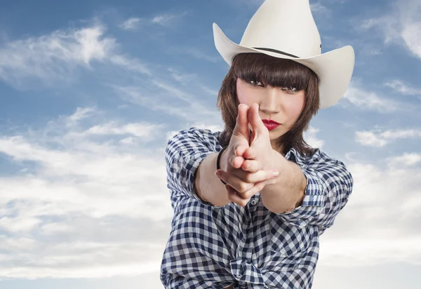 Beautiful cowgirl — Stock Photo, Image